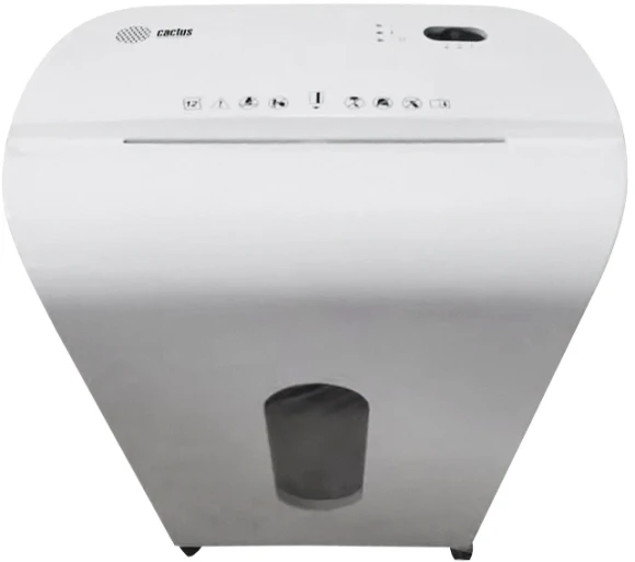 Шредер Cactus CS-SH-K4 белый/черный (секр.P-4) фрагменты 12лист. 17лтр. скрепки скобы пл.карты Шредер Cactus CS-SH-K4 белый/черный (секр.P-4) фрагменты 12лист. 17лтр. скрепки скобы пл.карты