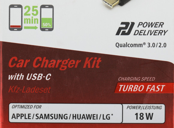Автомобильное зар./устр. Hama H-183327 18W 3A (PD+QC) USB Type-C универсальное черный (00183327)