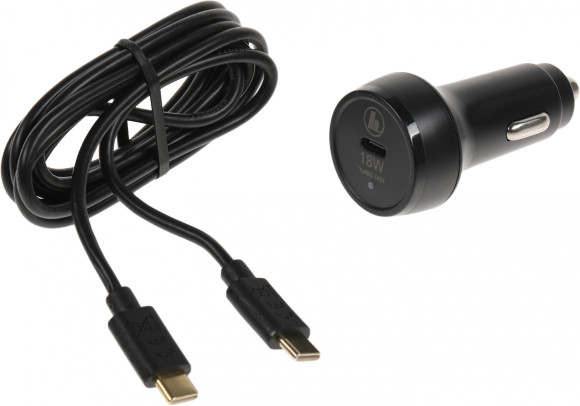 Автомобильное зар./устр. Hama H-183327 18W 3A (PD+QC) USB Type-C универсальное черный (00183327)
