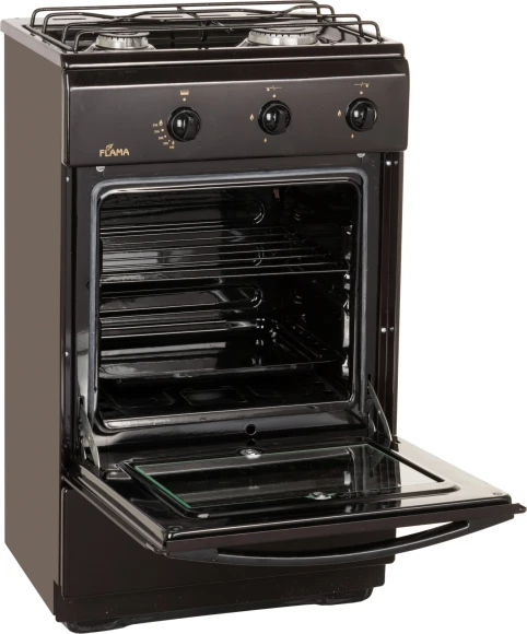 Плита Газовая Flama CG 3202 B коричневый (без крышки) реш.сталь Плита Газовая Flama CG 3202 B коричневый (без крышки) реш.сталь