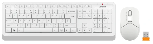Клавиатура + мышь A4Tech Fstyler FG1012 клав:белый мышь:белый USB беспроводная Multimedia (FG1012 WHITE) Клавиатура + мышь A4Tech Fstyler FG1012 клав:белый мышь:белый USB беспроводная Multimedia (FG1012 WHITE)
