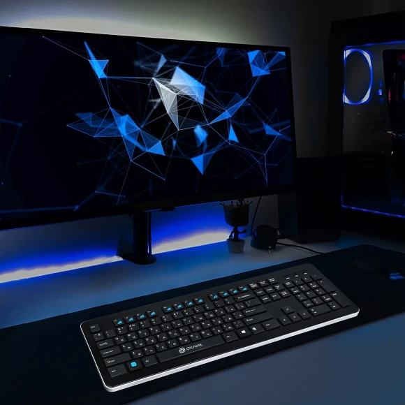 Клавиатура Оклик 870S черный USB беспроводная slim Multimedia Клавиатура Оклик 870S черный USB беспроводная slim Multimedia