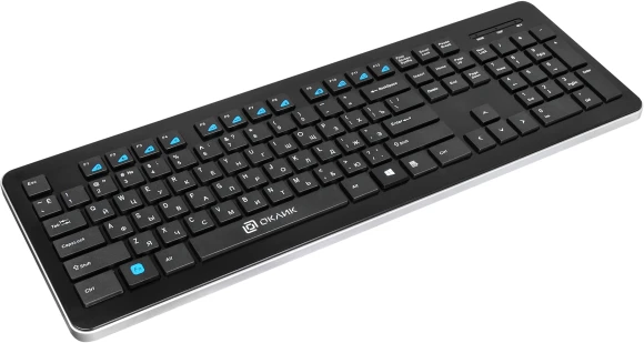 Клавиатура Оклик 870S черный USB беспроводная slim Multimedia Клавиатура Оклик 870S черный USB беспроводная slim Multimedia