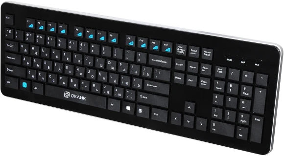 Клавиатура Оклик 870S черный USB беспроводная slim Multimedia Клавиатура Оклик 870S черный USB беспроводная slim Multimedia