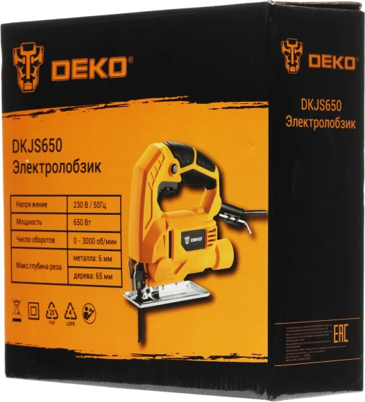 Лобзик Deko DKJS650 650Вт 3000ходов/мин от электросети