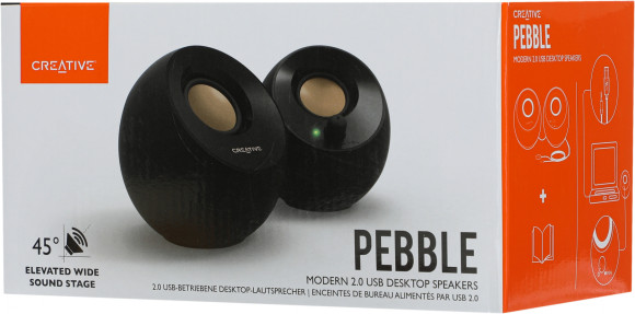 Колонки Creative PEBBLE MF1680 2.0 черный 4.4Вт