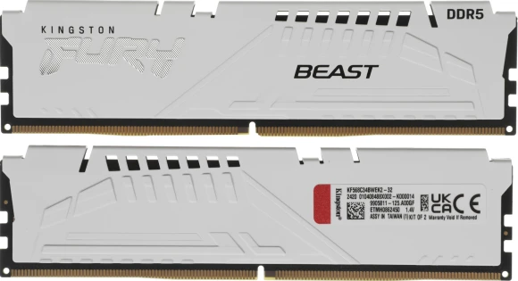 Память DDR5 2x32GB 5200MHz Kingston KF552C36BWEK2-64 Fury Beast Expo RTL Gaming PC5-41600 CL36 DIMM 288-pin 1.25В kit single rank с радиатором Ret