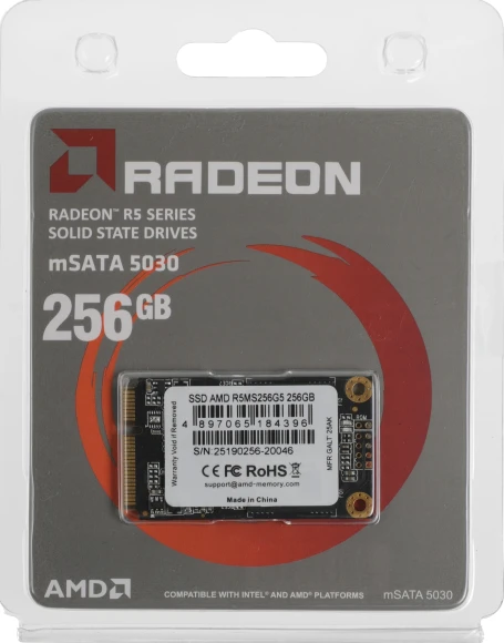 Накопитель SSD AMD SATA 256GB R5MS256G5 Radeon R5 mSATA