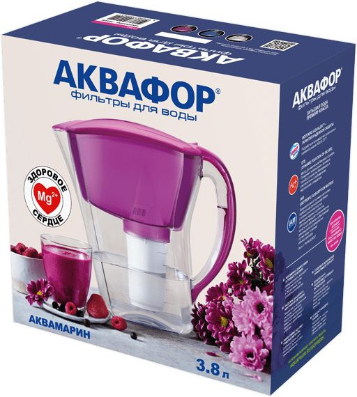 Кувшин Аквафор Аквамарин Р81А5F белый 3.8л. Кувшин Аквафор Аквамарин Р81А5F белый 3.8л.
