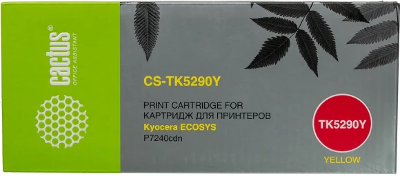 Картридж лазерный Cactus CS-TK5290Y TK-5290Y желтый (13000стр.) для Kyocera Ecosys P7240cdn Картридж лазерный Cactus CS-TK5290Y TK-5290Y желтый (13000стр.) для Kyocera Ecosys P7240cdn