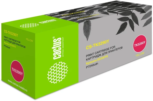 Картридж лазерный Cactus CS-TK5290Y TK-5290Y желтый (13000стр.) для Kyocera Ecosys P7240cdn Картридж лазерный Cactus CS-TK5290Y TK-5290Y желтый (13000стр.) для Kyocera Ecosys P7240cdn