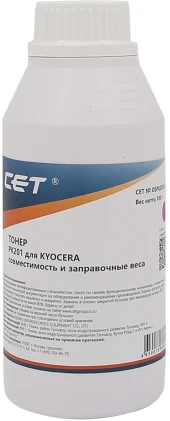Тонер Cet PK201 OSP0201M-100 пурпурный бутылка 100гр. для принтера Kyocera ECOSYS P6030cdn/M6026cdn