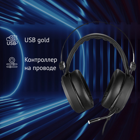Наушники с микрофоном Оклик HS-L810G ANONYMOUS черный 2.2м мониторные оголовье (1460164) Наушники с микрофоном Оклик HS-L810G ANONYMOUS черный 2.2м мониторные оголовье (1460164)