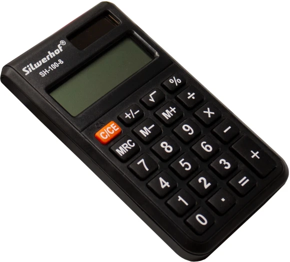 Калькулятор карманный Silwerhof SH-100-8 черный 8-разр. Калькулятор карманный Silwerhof SH-100-8 черный 8-разр.
