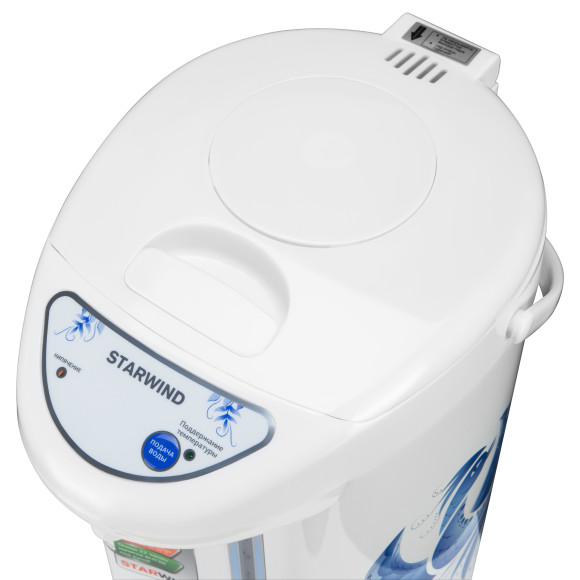 Термопот Starwind STP2851 5л. 750Вт белый/голубой