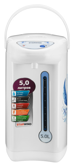 Термопот Starwind STP2851 5л. 750Вт белый/голубой