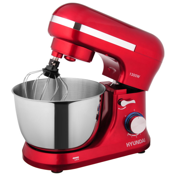 Миксер планетарный Hyundai HYM-S6451 1300Вт красный Миксер планетарный Hyundai HYM-S6451 1300Вт красный