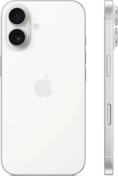Смартфон Apple A3287 iPhone 16 256Gb белый моноблок 3G 4G 1Sim 6.1" 1179x2556 iOS 18 48Mpix 802.11 a/b/g/n/ac/ax/be NFC GPS Protect