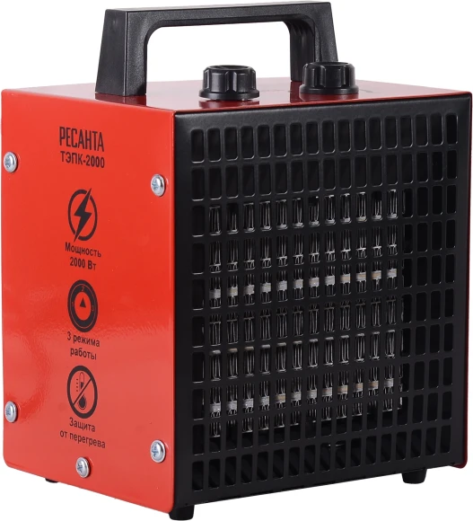 Тепловая пушка электрическая Ресанта ТЭПК-2000 2000Вт красный Тепловая пушка электрическая Ресанта ТЭПК-2000 2000Вт красный