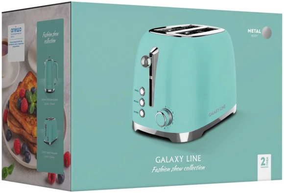 Тостер Galaxy Line GL 2917 900Вт бирюзовый