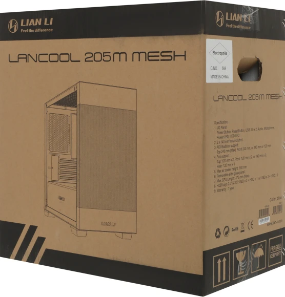 Корпус Lian-Li Lancool 205M Mesh черный без БП mATX 3x120mm 2x140mm 2xUSB3.0 audio bott PSU Корпус Lian-Li Lancool 205M Mesh черный без БП mATX 3x120mm 2x140mm 2xUSB3.0 audio bott PSU