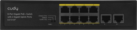 Коммутатор Cudy GS1010P (L2) 10x1Гбит/с 8PoE 120W неуправляемый