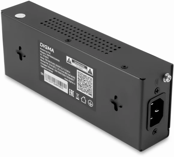 Инжектор PoE Digma DNP90W52GWXM 100/1000/2500/10GBASE-T 90Вт 100-240В(АС) Инжектор PoE Digma DNP90W52GWXM 100/1000/2500/10GBASE-T 90Вт 100-240В(АС)