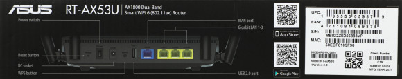 Роутер беспроводной Asus RT-AX53U AX1800 10/100/1000BASE-TX/4G ready черный Роутер беспроводной Asus RT-AX53U AX1800 10/100/1000BASE-TX/4G ready черный