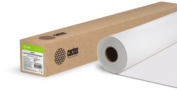 Холст Cactus CS-MC260-91430 914мм-30м/260г/м2/белый матовое синтетика для струйной печати втулка:50.8мм (2") Холст Cactus CS-MC260-91430 914мм-30м/260г/м2/белый матовое синтетика для струйной печати втулка:50.8мм (2")