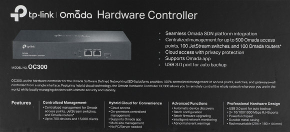 Контроллер TP-Link Omada OC300 10/100/1000BASE-TX черный Контроллер TP-Link Omada OC300 10/100/1000BASE-TX черный