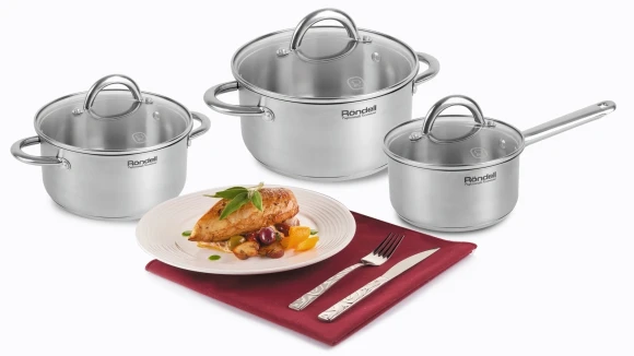 Ковш Rondell Point RDS-1309 1.4л. d=16см (с крышкой) стальной