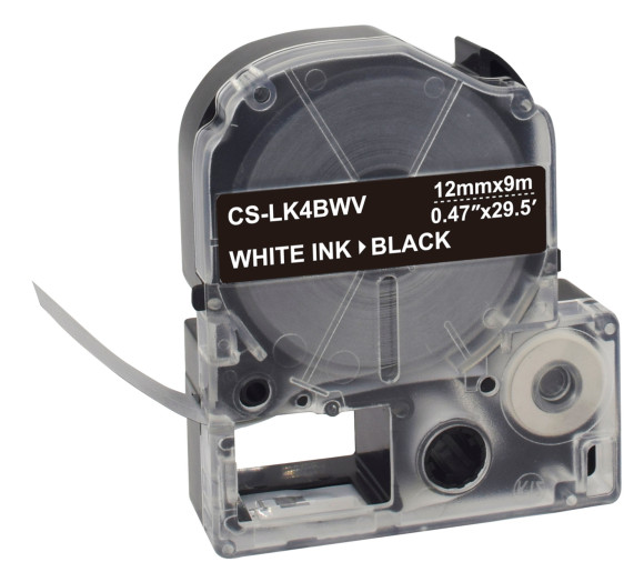 Картридж ленточный Cactus CS-LK4BWV LK-4BWV белый на черном 12x9 для Epson LW300/LW400/LW700/LW600P/LW1000P/K400/Z700/Z900 Картридж ленточный Cactus CS-LK4BWV LK-4BWV белый на черном 12x9 для Epson LW300/LW400/LW700/LW600P/LW1000P/K400/Z700/Z900