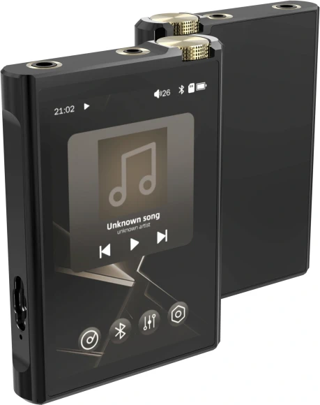 Плеер Hi-Fi Flash Digma Pro XT7 черный/золотистый/3.5"/microSD/microSDHC