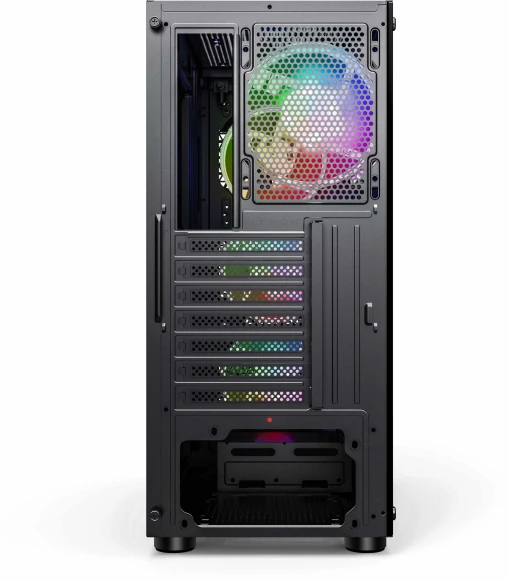 Корпус Accord 3338 черный без БП ATX 6x120mm 1xUSB2.0 1xUSB3.0 audio bott PSU