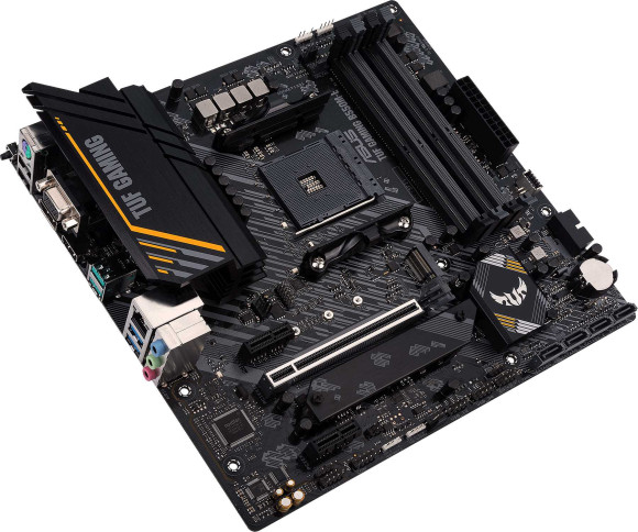 Материнская плата Asus TUF GAMING B550M-E Soc-AM4 AMD B550 4xDDR4 mATX AC`97 8ch(7.1) GbLAN RAID+VGA+HDMI+DP