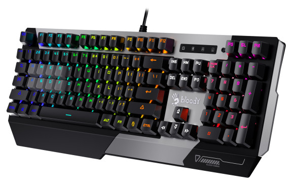 Клавиатура A4Tech Bloody B865N механическая серый/черный USB for gamer LED