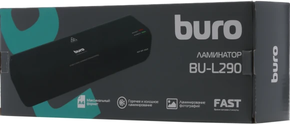 Ламинатор Buro BU-L290 черный A4 (70-125мкм) 30см/мин (2вал.) хол.лам. лам.фото