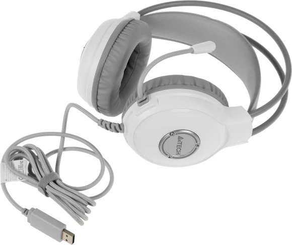 Наушники с микрофоном A4Tech Fstyler FH300U белый 2м мониторные USB оголовье (FH300U WHITE) Наушники с микрофоном A4Tech Fstyler FH300U белый 2м мониторные USB оголовье (FH300U WHITE)