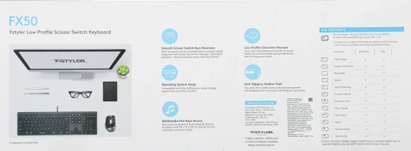 Клавиатура A4Tech Fstyler FX50 серый USB slim Multimedia (FX50 GREY) Клавиатура A4Tech Fstyler FX50 серый USB slim Multimedia (FX50 GREY)