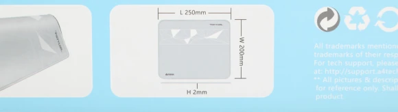 Коврик для мыши A4Tech FStyler FP20 Мини серый 250x200x2мм (FP20 SILVER)