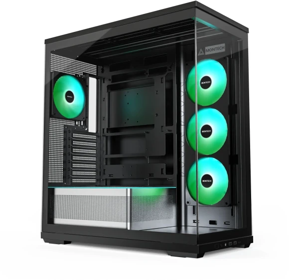 Корпус Montech TG3 черный без БП ATX 8x120mm 4x140mm 2xUSB3.0 audio bott PSU