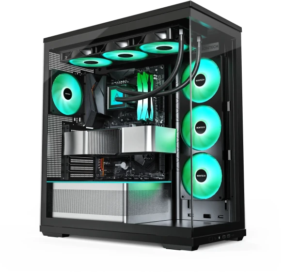 Корпус Montech TG3 черный без БП ATX 8x120mm 4x140mm 2xUSB3.0 audio bott PSU