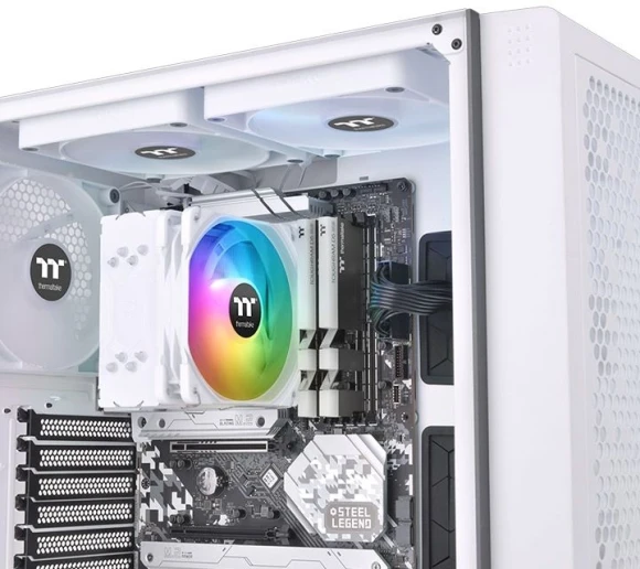 Устройство охлаждения(кулер) Thermaltake UX200 SE ARGB Soc-AM5/AM4/1200/1700/1851 белый 4-pin 25dB Al+Cu 170W Ret (CL-P116-AL12SW-A)