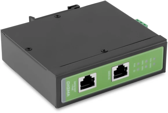 Инжектор PoE Digma DNP30W48GDXM 10/100/1000BASE-T 30Вт 37-57В(DC) Инжектор PoE Digma DNP30W48GDXM 10/100/1000BASE-T 30Вт 37-57В(DC)