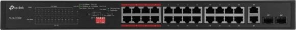 Коммутатор TP-Link TL-SL1226P (L2) 24x100Мбит/с 2x1Гбит/с 2xКомбо(1000BASE-T/SFP) 24PoE+ 250W неуправляемый Коммутатор TP-Link TL-SL1226P (L2) 24x100Мбит/с 2x1Гбит/с 2xКомбо(1000BASE-T/SFP) 24PoE+ 250W неуправляемый
