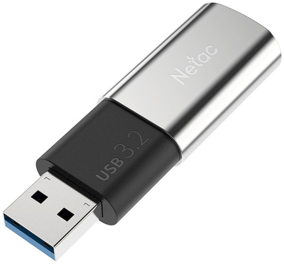 Флеш Диск Netac 256Gb US2 NT03US2N-256G-32SL USB3.2 черный/серебристый Windows XP/7/8/10, Mac OS x 10.5, Linux 2.4.X or +