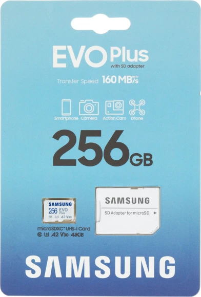 Флеш карта microSDXC 256GB Samsung MB-MC256SA EVO Plus + adapter Флеш карта microSDXC 256GB Samsung MB-MC256SA EVO Plus + adapter