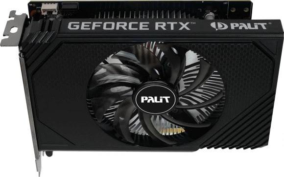 Видеокарта Palit PCI-E 4.0 PA-RTX3050 STORMX NVIDIA GeForce RTX 3050 6Gb 96bit GDDR6 1042/14000 DVIx1 HDMIx1 DPx1 HDCP Ret