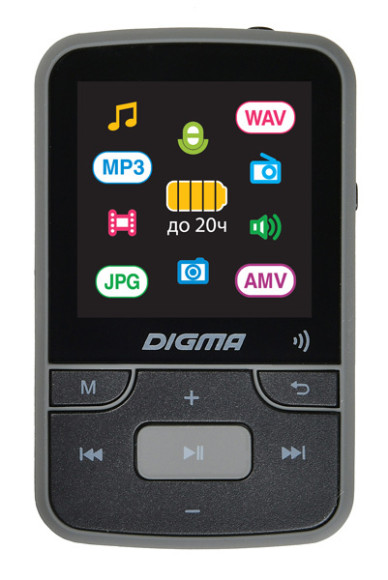 Плеер Hi-Fi Flash Digma Z4 BT 16Gb черный/1.5"/FM/microSDHC/clip Плеер Hi-Fi Flash Digma Z4 BT 16Gb черный/1.5"/FM/microSDHC/clip