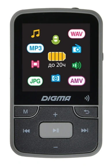 Плеер Hi-Fi Flash Digma Z4 BT 16Gb черный/1.5"/FM/microSDHC/clip Плеер Hi-Fi Flash Digma Z4 BT 16Gb черный/1.5"/FM/microSDHC/clip